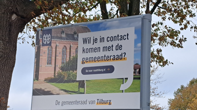 Bord met oproep om te gaan stemmen voor de verkiezingen