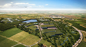 Het gebied waar Wijkevoort moet komen