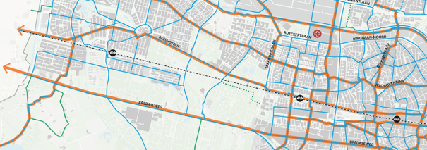 Snelfietsroutes in Tilburg