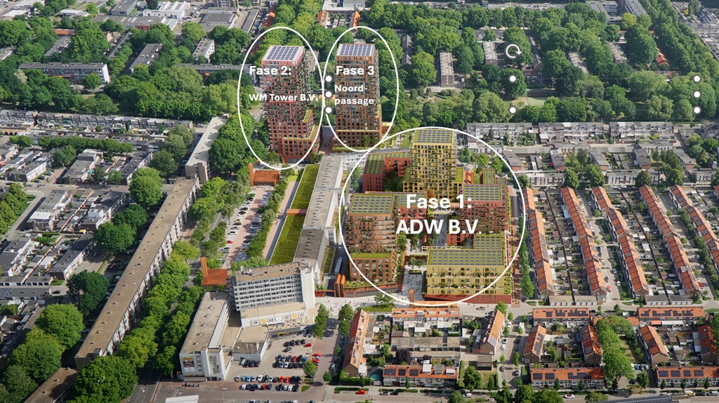 Een luchtfoto van de Westermarkt