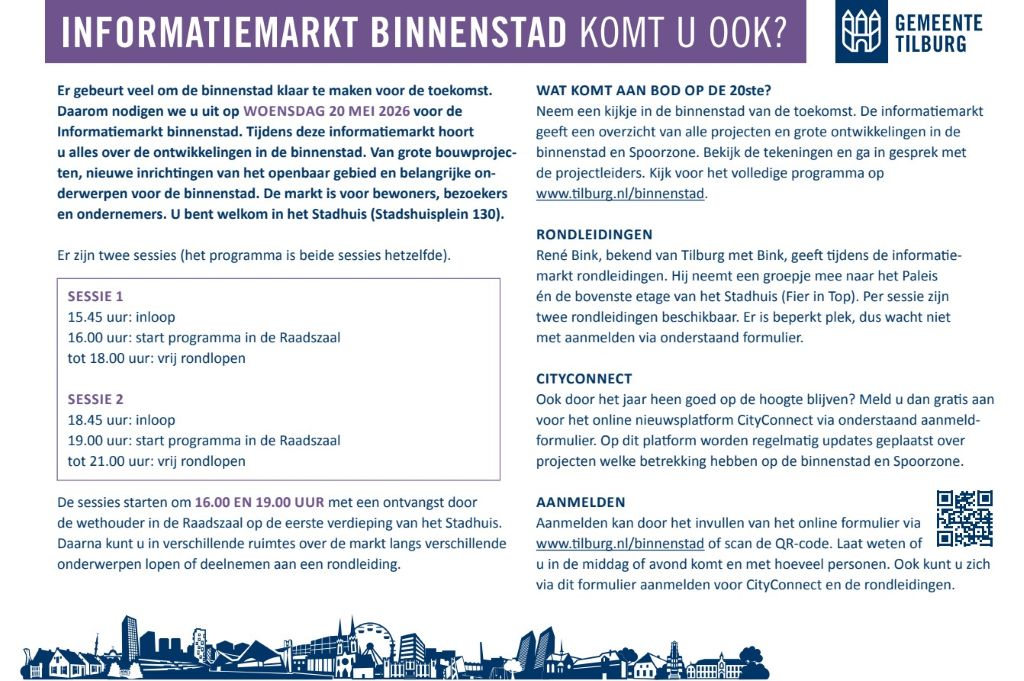 Achterzijde flyer Informatiemarkt Binnenstad 20 mei 2026
