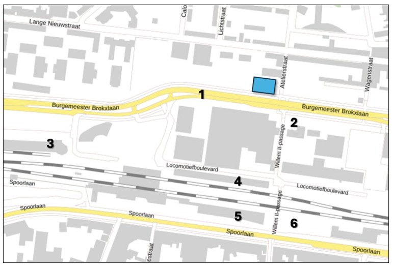 Kaart 6 fietsparkeerlocaties Spoorzone