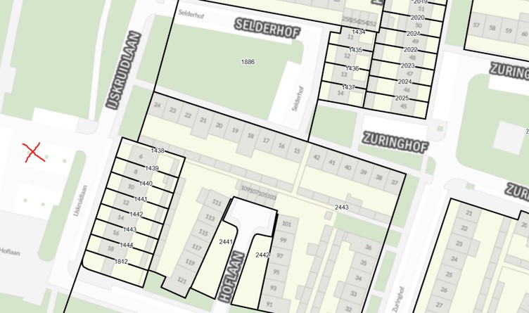 Kaart locatie mini-milieustraat wijkopruimactie Kruidenbuurt