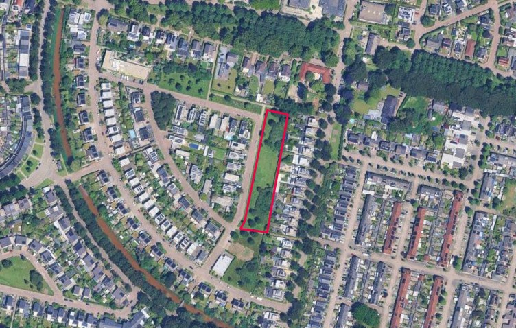 Luchtfoto speelplek Nootdorpstraat - Reeshof