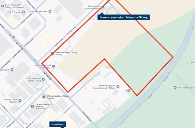 Mogelijke plek nieuwe evenementenlocatie op industrieterrein Vossenberg