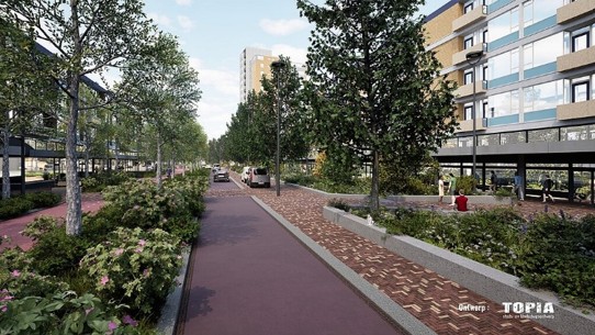 Computerafbeelding in 3D van de Parkring Schouwburgring, gemaakt door PLAN34