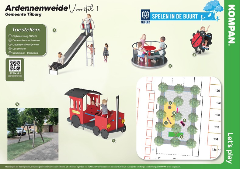 Speelplek Ardennenweide ontwerp 1