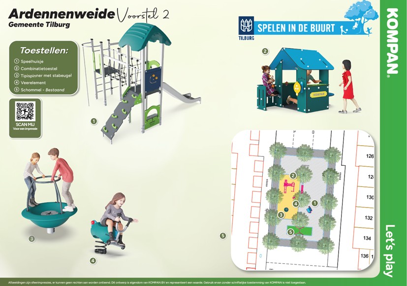 Speelplek Ardennenweide ontwerp 2