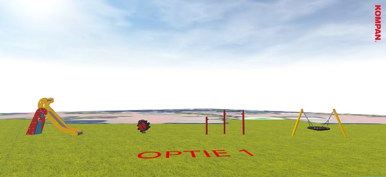 Speelplek Hierdense Beek - tekening nieuwe speeltoestellen ontwerp 1