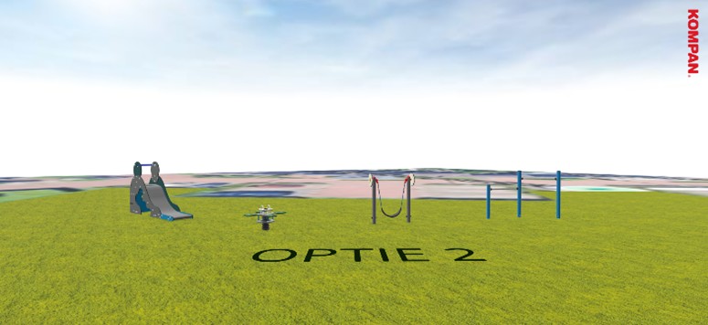 Speelplek Hierdense Beek - tekening nieuwe speeltoestellen ontwerp 2