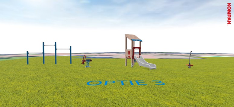 Speelplek Hierdense Beek - tekening nieuwe speeltoestellen ontwerp 3