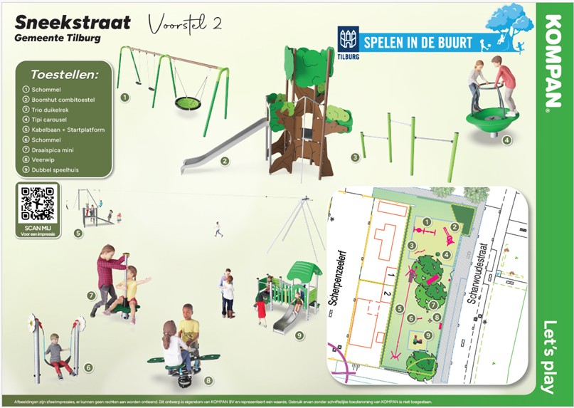 Speeltuin Sneekstraat ontwerp 2 nieuwe speeltoestellen
