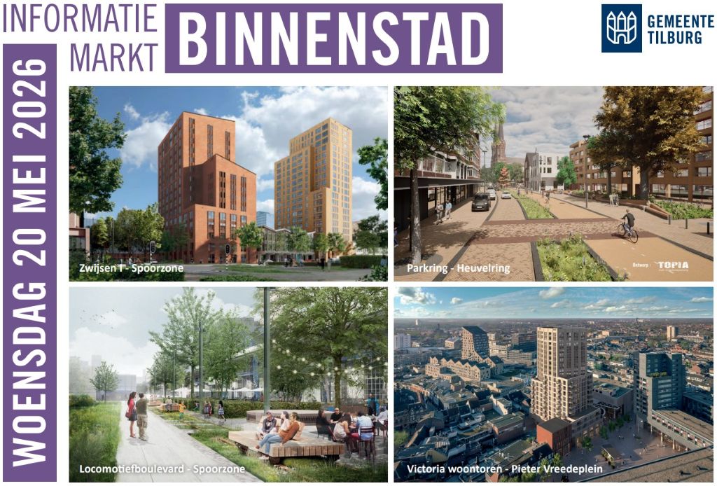 Voorzijde flyer Informatiemarkt Binnenstad 20 mei 2026