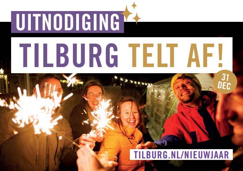 Flyer jaarwisselingsshows Tilburg 2025 voorkant
