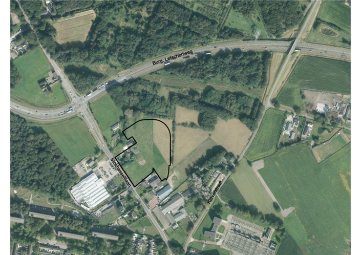 Luchtfoto plangebied Stokhasseltlaan 38